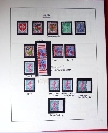 1960-1970, 1 classeur et 1 enveloppe avec des variétés