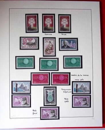 1960-1970, 1 classeur et 1 enveloppe avec des variétés