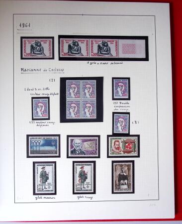 1960-1970, 1 classeur et 1 enveloppe avec des variétés