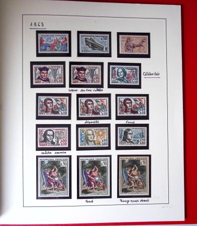 1960-1970, 1 classeur et 1 enveloppe avec des variétés