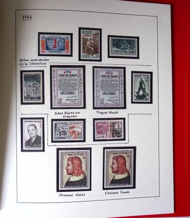 1960-1970, 1 classeur et 1 enveloppe avec des variétés