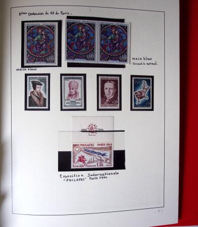 1960-1970, 1 classeur et 1 enveloppe avec des variétés