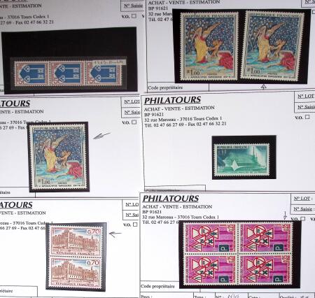 1960-1970, 1 classeur et 1 enveloppe avec des variétés