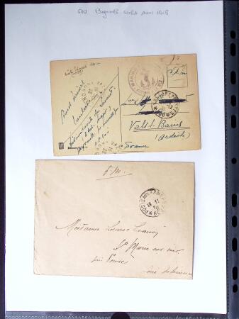 1810-1950, Ensemble de 104 lettres regroupant un ensemble