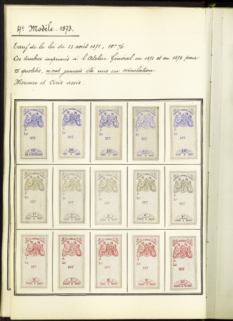 FISCAUX 1860-1918, Exceptionnelle collection de timbres