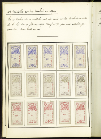 FISCAUX 1860-1918, Exceptionnelle collection de timbres