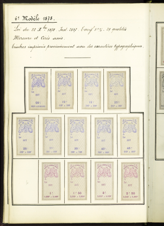 FISCAUX 1860-1918, Exceptionnelle collection de timbres