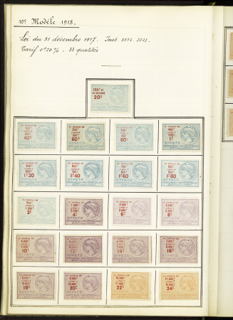 FISCAUX 1860-1918, Exceptionnelle collection de timbres
