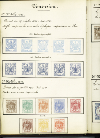 FISCAUX 1860-1918, Exceptionnelle collection de timbres