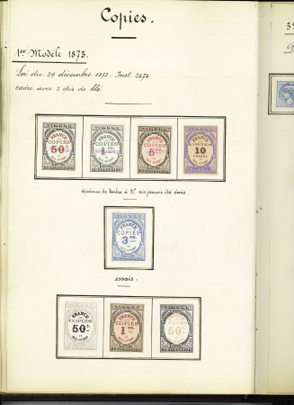 FISCAUX 1860-1918, Exceptionnelle collection de timbres