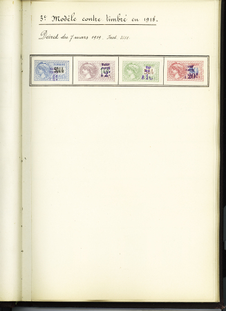 FISCAUX 1860-1918, Exceptionnelle collection de timbres