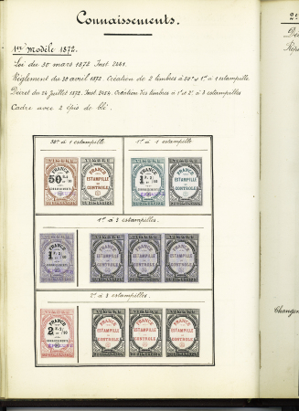 FISCAUX 1860-1918, Exceptionnelle collection de timbres
