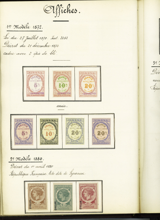FISCAUX 1860-1918, Exceptionnelle collection de timbres