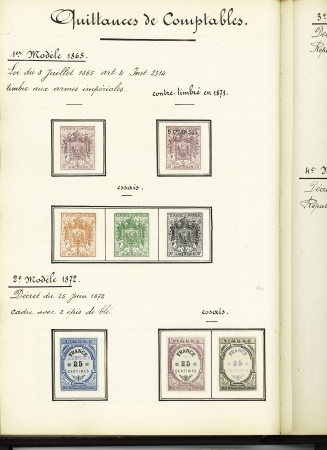 FISCAUX 1860-1918, Exceptionnelle collection de timbres