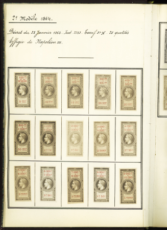 FISCAUX 1860-1918, Exceptionnelle collection de timbres