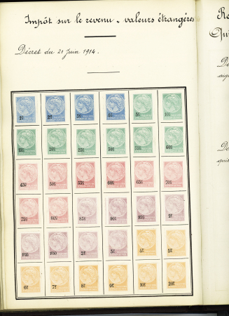 FISCAUX 1860-1918, Exceptionnelle collection de timbres