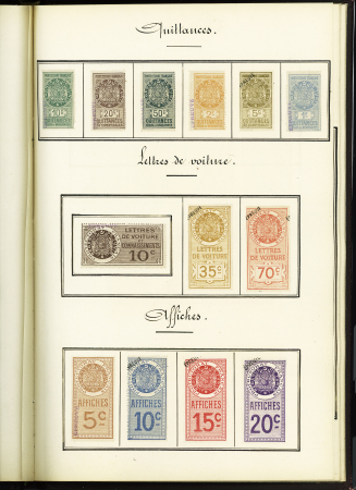 FISCAUX 1860-1918, Exceptionnelle collection de timbres