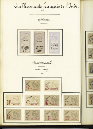 FISCAUX 1860-1918, Exceptionnelle collection de timbres