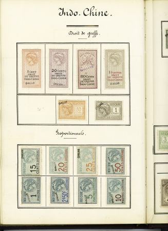 FISCAUX 1860-1918, Exceptionnelle collection de timbres