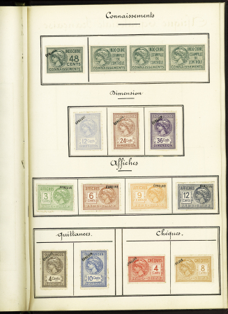 FISCAUX 1860-1918, Exceptionnelle collection de timbres