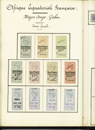 FISCAUX 1860-1918, Exceptionnelle collection de timbres