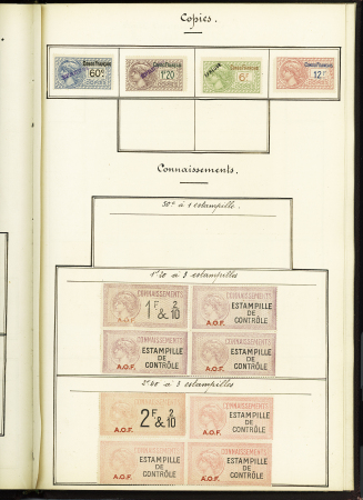 FISCAUX 1860-1918, Exceptionnelle collection de timbres