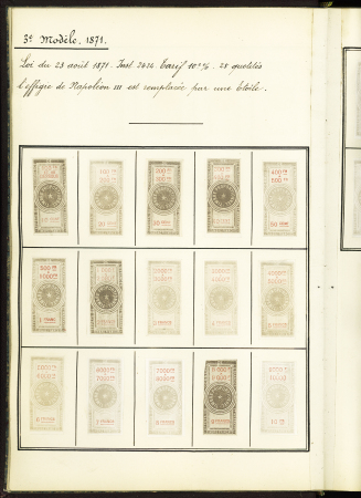 FISCAUX 1860-1918, Exceptionnelle collection de timbres