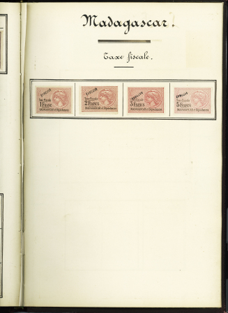 FISCAUX 1860-1918, Exceptionnelle collection de timbres
