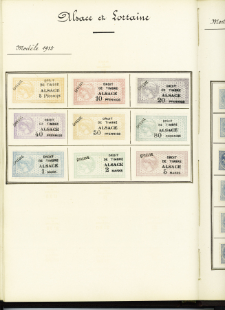 FISCAUX 1860-1918, Exceptionnelle collection de timbres