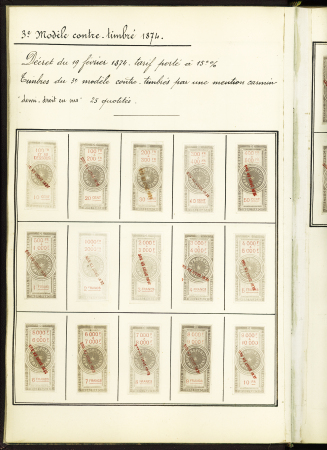 FISCAUX 1860-1918, Exceptionnelle collection de timbres