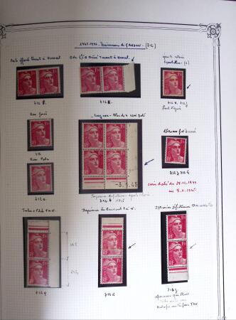 1945-1954, Un classeur Y&T avec remarquables variétés