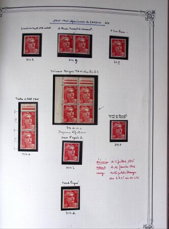 1945-1954, Un classeur Y&T avec remarquables variétés