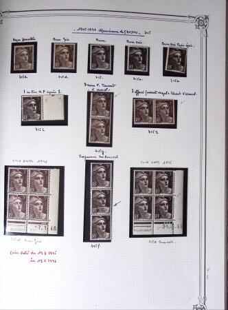 1945-1954, Un classeur Y&T avec remarquables variétés