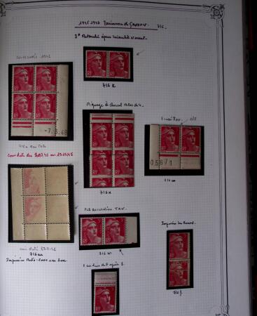 1945-1954, Un classeur Y&T avec remarquables variétés