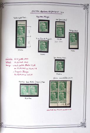 1945-1954, Un classeur Y&T avec remarquables variétés