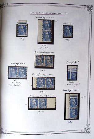 1945-1954, Un classeur Y&T avec remarquables variétés