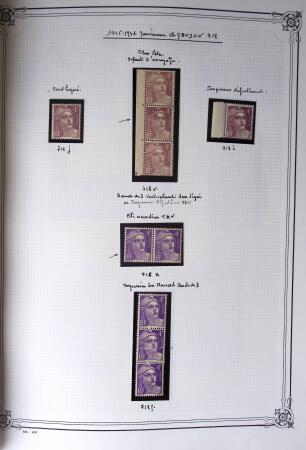1945-1954, Un classeur Y&T avec remarquables variétés