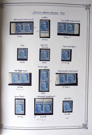 1945-1954, Un classeur Y&T avec remarquables variétés
