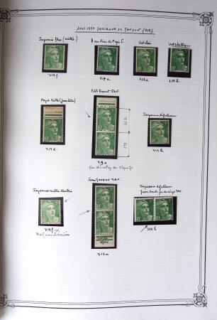 1945-1954, Un classeur Y&T avec remarquables variétés