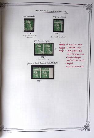 1945-1954, Un classeur Y&T avec remarquables variétés