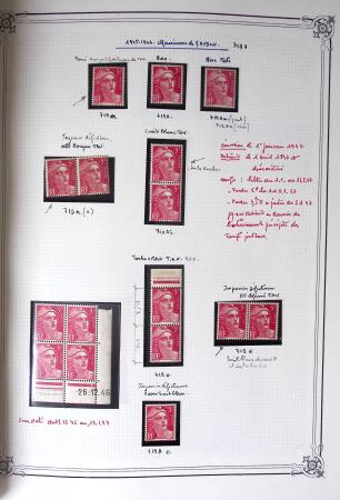 1945-1954, Un classeur Y&T avec remarquables variétés