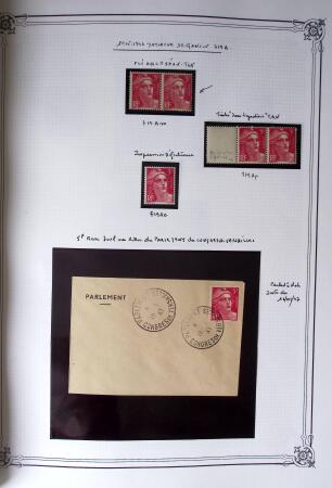 1945-1954, Un classeur Y&T avec remarquables variétés