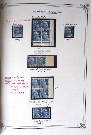 1945-1954, Un classeur Y&T avec remarquables variétés