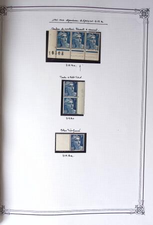 1945-1954, Un classeur Y&T avec remarquables variétés