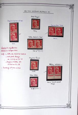 1945-1954, Un classeur Y&T avec remarquables variétés