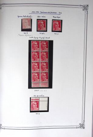 1945-1954, Un classeur Y&T avec remarquables variétés