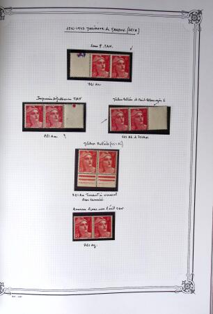 1945-1954, Un classeur Y&T avec remarquables variétés