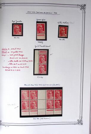 1945-1954, Un classeur Y&T avec remarquables variétés