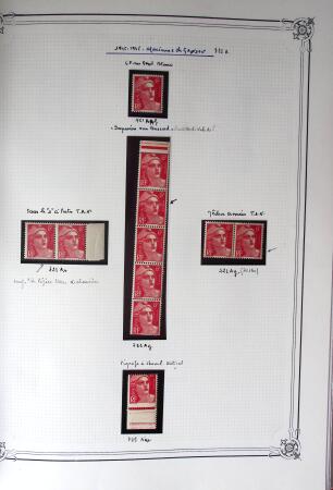 1945-1954, Un classeur Y&T avec remarquables variétés