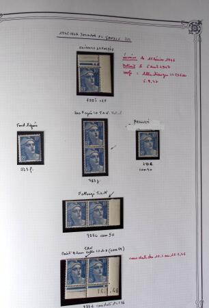 1945-1954, Un classeur Y&T avec remarquables variétés